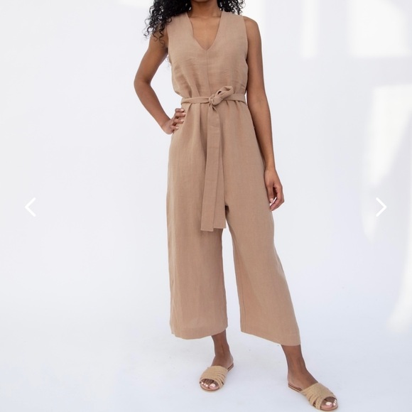 Hackwith Design House wide leg linen jumper.  Size medium - Picture 1 of 4